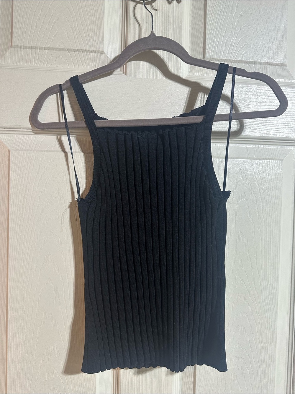 Vici Black Ribbed Square-Neck Tank - Picture 5 of 5